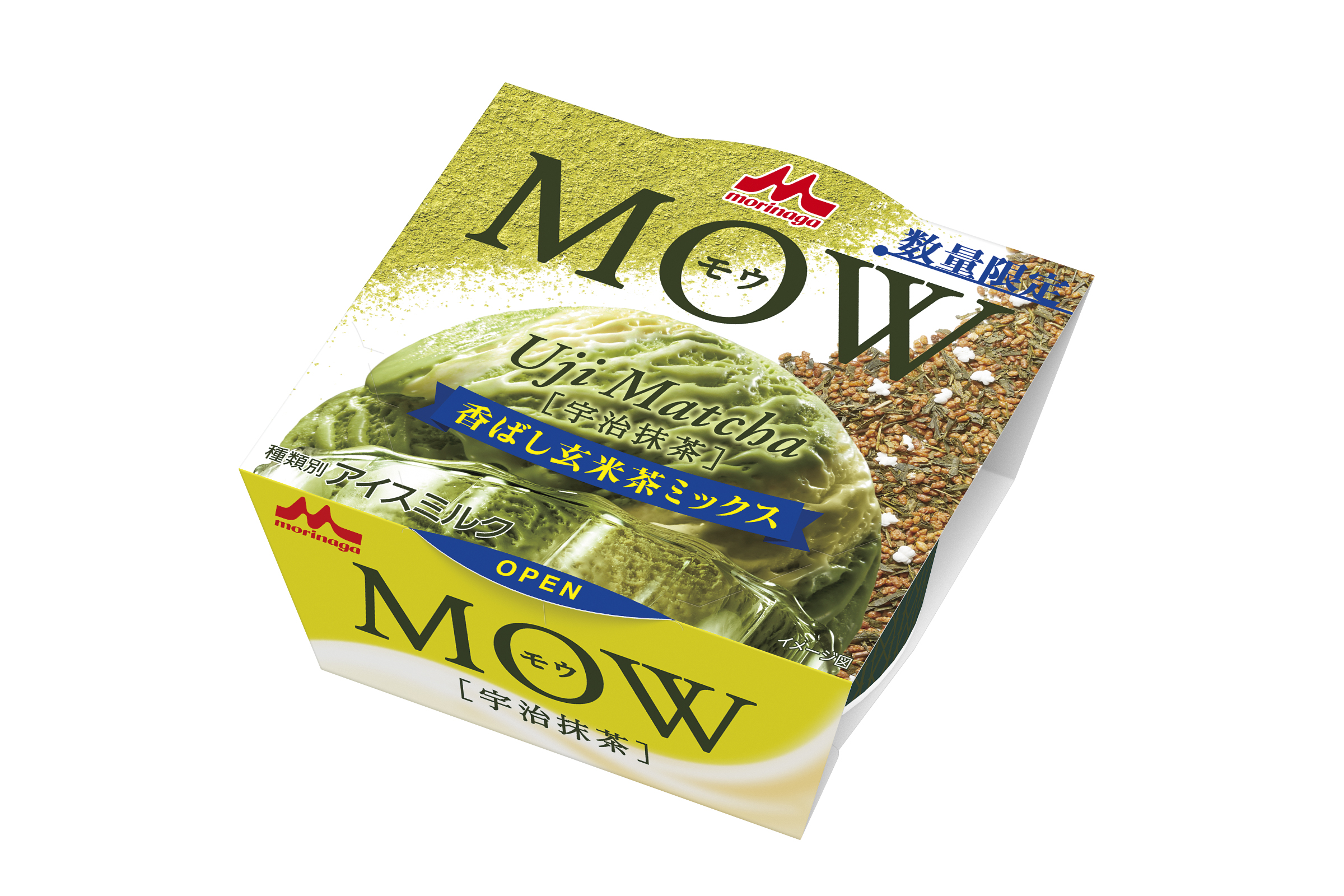 森永乳業「MOW(モウ) 宇治抹茶～香ばし玄米茶ミックス～」