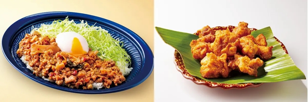 オリジン弁当 タイ「ガパオライス~タイ産ホーリーバジル使用~」「若鶏の唐揚げ(マッサマンカレー味)」