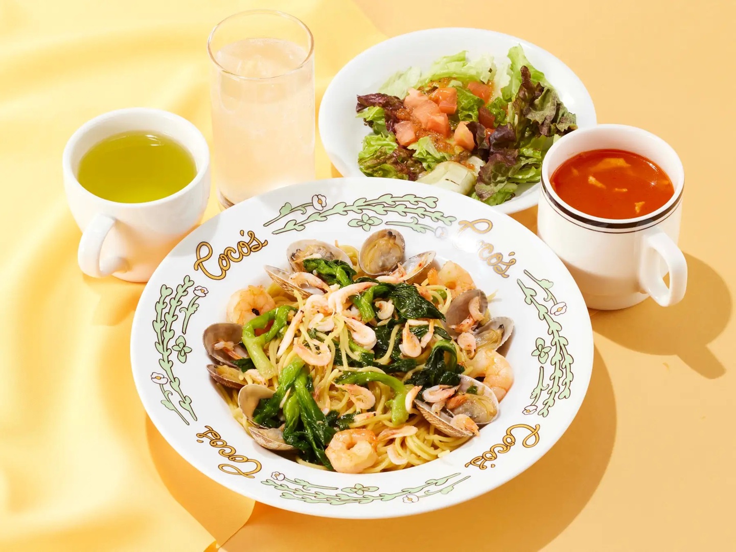 ココス 「桜海老と菜の花のアーリオ・オーリオパスタランチ」