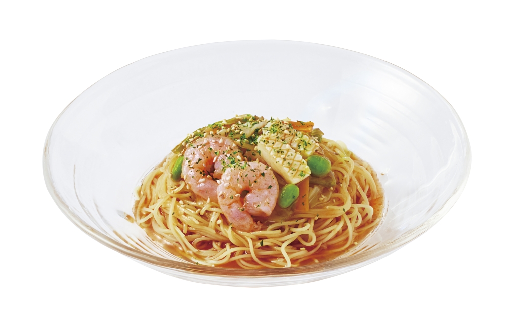 ミスドゴハン「トマトレモン塩スープの海鮮野菜涼風麺」